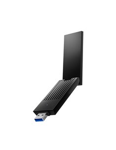 Cudy AX5400 Adaptateur USB 3.0 Tribanda - Wi-Fi 6E de Haute Ganancia - Vitesse Jusqu'à 2.4Gbps - 29.9x13.2x88.8mm - Couleur Noir