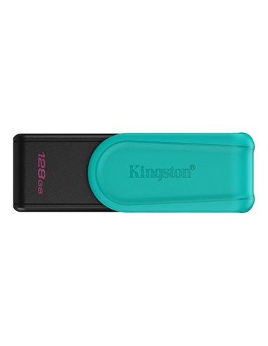 Kingston DataTraveler Exodia Memoria USB 128GB - USB 3.2 Gen 1 - Couvercle Giratoria - Couleur Turquoise