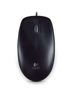 Logitech B100 Souris USB 800dpi - 3 Botones - Usage Ambidiestro - Câble de 1.80m - Couleur Noir