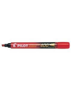 Pilot Feutre Permanent 400 - Pointe Biselada 4,5mm - Trait 4mm - Couleur Rouge