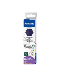 Pelikan Crayon Hexagonal de Bois HB - Pointe de Grafito - Mina Résistant