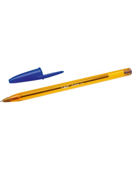Bic Cristal Original Fine Stylo à bille de Bola - Pointe Ronde de 0.8mm - Trait de 0.30mm - Encre Avec Base de Aceite - Transluc