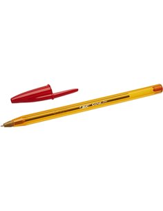 Bic Cristal Original Fine Stylo à bille de Bola - Pointe Ronde de 0.8mm - Trait de 0.30mm - Encre Avec Base de Aceite - Transluc