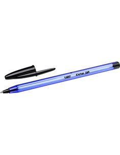 Bic Cristal Soft Boligrafos de Bola - Pointe Media de 1.2mm - Trait 0.45mm - Escritura mas Fluida - Couleur Noir