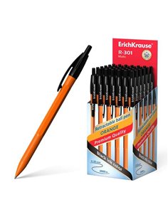 Erichkrause Stylo à bille Automatico R-301 Orange Matic 07 - Corps Hexagonal Opaco - Grip - Pointe de 07mm - Encre de Séchage ra