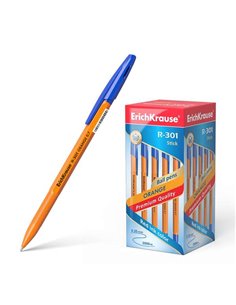 Erichkrause R-301 Stylo à bille Orange - Pointe de 0.7mm - Trait de 0.35mm - Couvercle Ventilada - Corps Opaco Orange - Couleur 