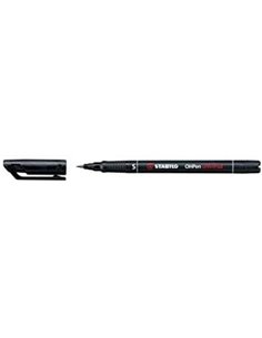 Stabilo OHPen Feutre Permanent - Pointe Superfina - Trait de 0.4mm - Agarre Antidérapant - Tapon Ventilado - Couleur Noir