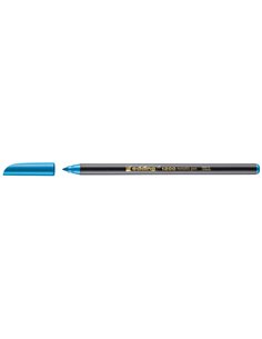 Edding 1200 Feutre - Pointe Ronde - Trait 1mm - Encre Avec Base de Eau - Couleur Bleu Métallisé
