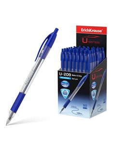Erichkrause Stylo à bille Automatico U-209 Classic Matic&Grip - Ultra Glide Technology - Encre Couleur Bleu