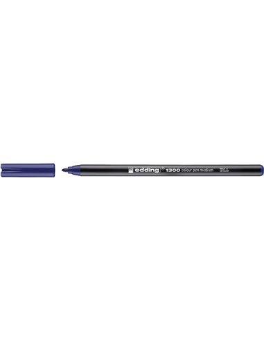 Edding 1300 Feutre - Pointe Ronde - Trait 2 mm. - Encre Avec Base de Eau - Couleur Bleu