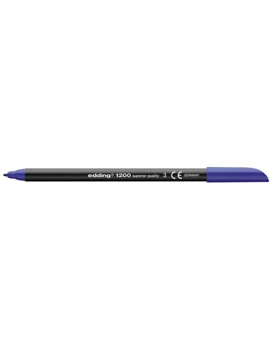 Edding 1200 Feutre - Pointe Ronde - Trait entre 0.5 et 1 mm. - Encre Avec Base de Eau - Couleur Bleu
