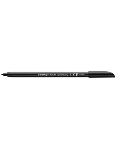 Edding 1200 Feutre - Pointe Ronde - Trait entre 0.5 et 1 mm. - Encre Avec Base de Eau - Couleur Noir