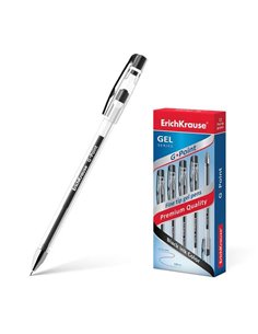 Erichkrause Stylo à bille de Gel G-Point - Encre de Gel de Séchage rapide - Corps Transparent Avec Grip Perfilado Triangular - P