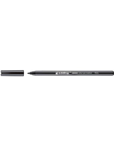 Edding 1300 Feutre - Pointe Ronde - Trait 2 mm. - Encre Avec Base de Eau - Couleur Noir