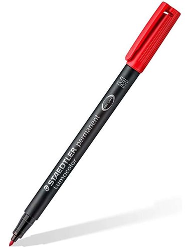 Staedtler Lumocolor 317 Feutre Permanent - Pointe Media Ronde - Trait 1mm Aprox - Capuchon Avec Clip - Séchage rapide - Couleur 