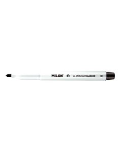 Milan Feutres Pour Tableau Blanca Avec Pointe Ronde - Pointe 3.7 mm - Encre à Base de Alcohol - Borrable en Seco - Couleur Noir