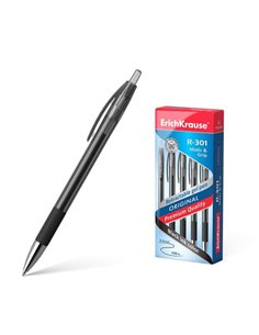 Erichkrause Stylo à bille de Gel Automatico R-301 Original Gel Matic&Grip - Encre de Gel de Séchage rapide - Corps Transparent A