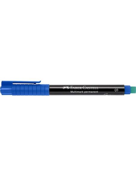 Faber-Castell Multimark Feutre Permanent - Ancho de Trait 1mm - Goma de Borrar Integrada - Résistant à la Luz et al Eau - Couleu