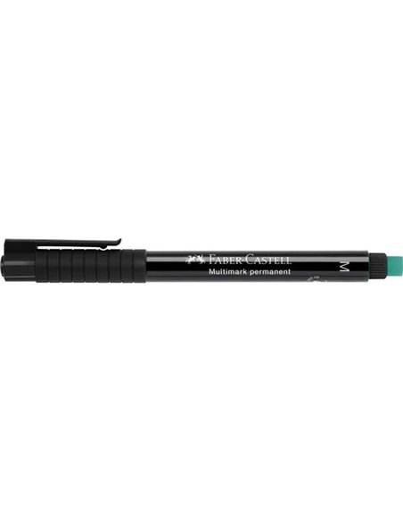 Faber-Castell Multimark Feutre Permanent - Ancho de Trait 1mm - Goma de Borrar Integrada - Résistant à la Luz et al Eau - Couleu