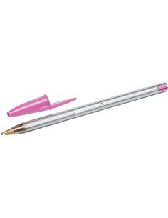 Bic Cristal Fun Stylo à bille de Bola - Pointe Gruesa de 1.6mm - Encre Avec Base de Aceite - Couleur Rose