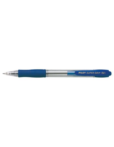 Pilot Stylo à bille de Bola Retractil SuperGrip - Pointe Ronde 1.0mm - Trait 0.27mm - Encre de Aceite - Grip Ergonomique - Coule