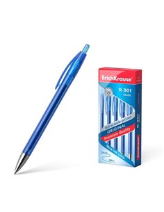 Erichkrause Stylo à bille de Gel Automatico R-301 Original Gel Matic - Encre de Gel de Séchage rapide - Corps Transparent Avec G