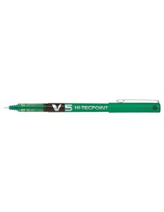 Pilot Stylo à bille de Encre Liquida V5 HI-Tecpoint Rollerball - Pointe Fina de Aguja 0.5mm - Trait 0.3mm - Couleur Vert