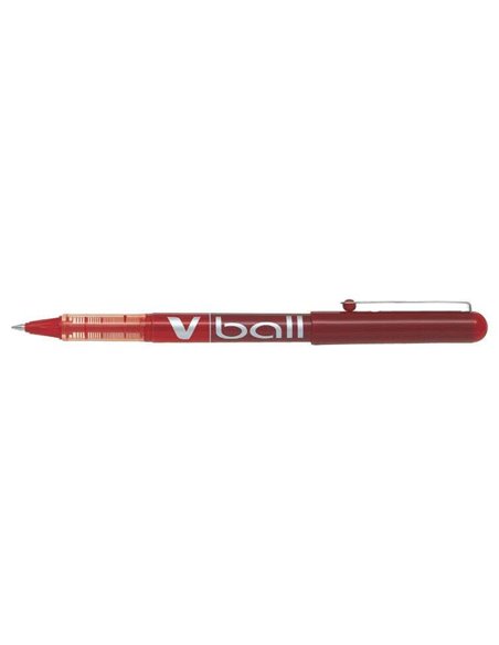 Pilot Stylo à bille de Encre liquida V Ball 05 Rollerball - Pointe de bola ronde 0.5mm - Trait 0.3mm - Couleur Rouge
