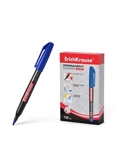 Erichkrause Marqueur Permanent P-70 - Pointe de Bala de 1.0mm - Résistant à l'eau et à La Luz - Couleur Bleu