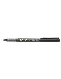 Pilot Stylo à bille de Encre liquida V7 HI-Tecpoint Rollerball - Pointe fina de aguja 0.7mm - Trait 0.5mm - Couleur Noir