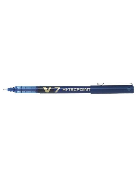 Pilot Stylo à bille de Encre Liquida V7 HI-Tecpoint Rollerball - Pointe Fina de Aguja 0.7mm - Trait 0.5mm - Couleur Bleu