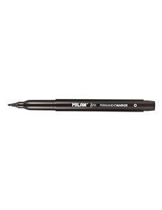 Milan Feutres Permanentes Pointe Fina - Pointe 2mm - Encre à Base de Alcohol - Couleur Noir