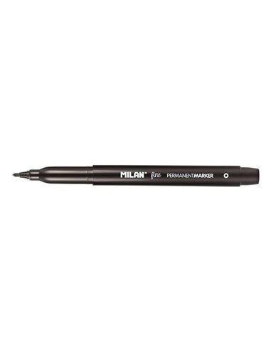 Milan Feutres Permanentes Pointe Fina - Pointe 2mm - Encre à Base de Alcohol - Couleur Noir