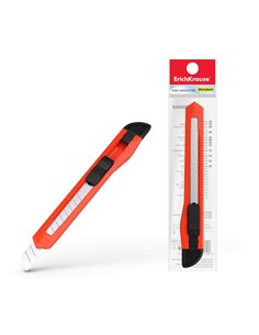 Erichkrause EasyCut Cuter Avec Fijador Push-Lock Standard 9mm - Système de Sujecion de Cuchilla Avec Seguro de Empuje - Cuchilla