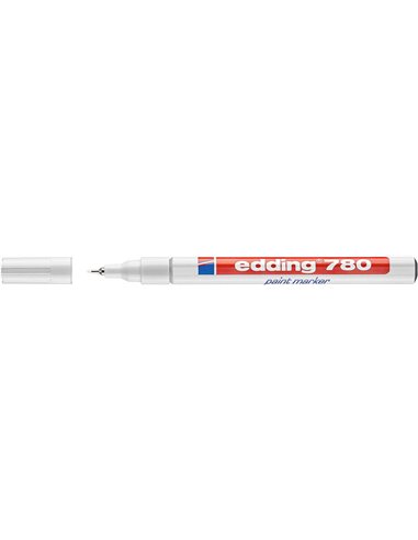 Edding 780 Feutre Permanent de Encre Opaca - Pointe Ronde - Trait 0.8mm - Puntas de Recambio Disponibles - Séchage rapide - Coul