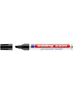 Edding 3300 Feutre Permanent - Pointe Biselada - Trait entre 1 et 5 mm. - Encre Casi Inodora - Séchage rapide - Couleur Noir