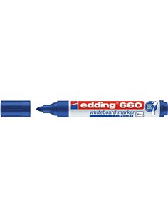 Edding 660 Feutre Pour Tableau Blanca - Pointe Ronde - Trait entre 1.5 et 3 mm. - Encre Pigmentada - Rechargeable - Borrable en 