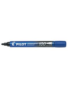 Pilot Feutre Permanent 100 - Pointe Fina de Bala 4,5mm - Trait 1mm - Couleur Bleu