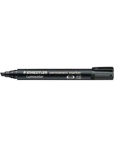 Staedtler Lumocolor 350 Feutre Permanent - Pointe Biselada 2-5mm aprox. - Encre Base de Alcohol - Séchage rapide - Couleur Noir