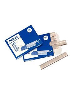Petrus Boîte de 1000 Agrafes 202 Galvanizadas - Jusqu'à 10 Feuilles - Patilla de 4mm