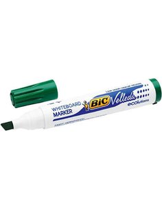 Bic Velleda 1751 ECOlutions Marcadores Pour Tableau - Pointe Biselada - Trait entre 3mm et 5.5mm - Encre Avec Base de Alcohol - 