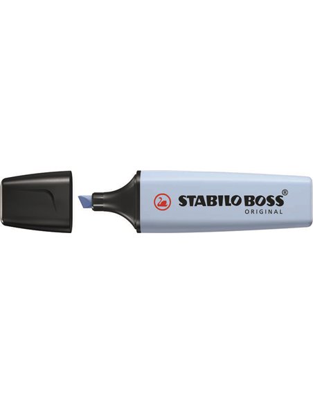 Stabilo Boss 70 Pastel Feutre Marqueur Fluo - Trait entre 2 et 5mm - Rechargeable - Encre Avec Base de Eau - Couleur Bleu Nublad