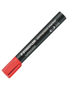 Staedtler Lumocolor 352 Feutre Permanent - Pointe Ronde - Trait 2mm Aprox - Capuchon Avec Clip - Séchage rapide - Couleur Rouge