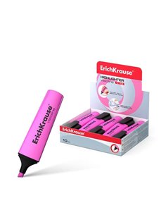 Erichkrause Visioline V-12 Marqueur Fluo - Pointe Biselada - Encre à Base de Eau - Couleur Rose