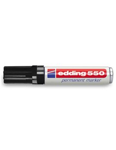 Edding 550 Feutre Permanent - Pointe Ronde - Trait entre 3 et 4 mm. - Rechargeable - Séchage rapide - Couleur Noir