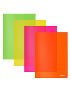 Erichkrause Dossiers Uñero Glossy Neon - A4 Semitransparente - Couleurs assorties