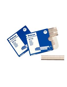 Petrus Boîte de 1000 Agrafes Nº10 Galvanizadas - Jusqu'à 10 Feuilles - Patilla de 4mm
