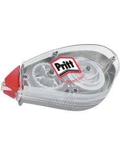 Pritt Compact Flex Ruban Correctora 6mmx10m - Pointe Flexible - Correcion Doux et Limpia - Correccion en 2 Sentidos - Capuchon P