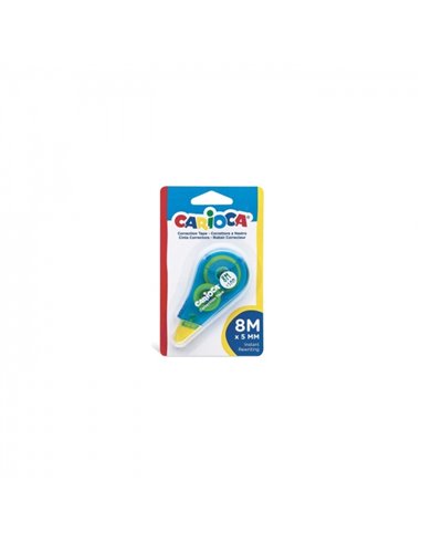 Carioca Correcteur de Ruban 8mx5mm - Idéal Pour Cualquier Tipo de Papier - Couleur Blanc