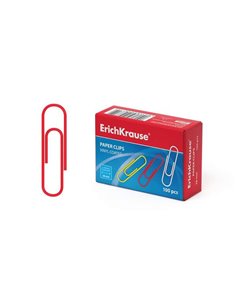 Erichkrause Boîte de 100 Clips de Couleurs Avec Recubrimiento de Vinilo - Alambre de Acier de Haute qualité - Résistant à la Cor
